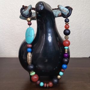 Lucky Brand Toggle Oversized Gemstone Necklace